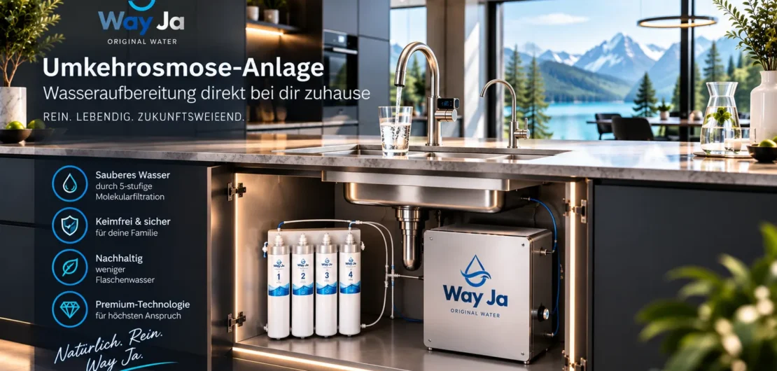 WayJa Umkehrosmose-Anlage zur Wasseraufbereitung in einer modernen Küche