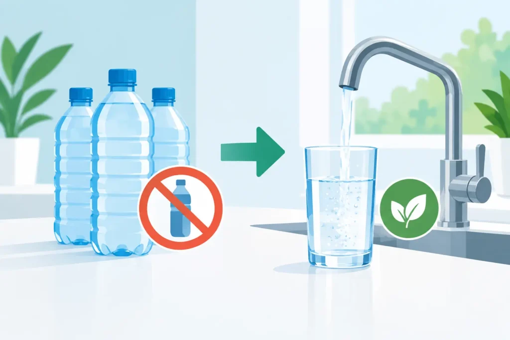 Flaschenwasser durch Leitungswasser ersetzen