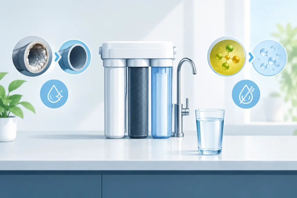 Wasserfilter gegen Kalk und Chlor richtig wählen
