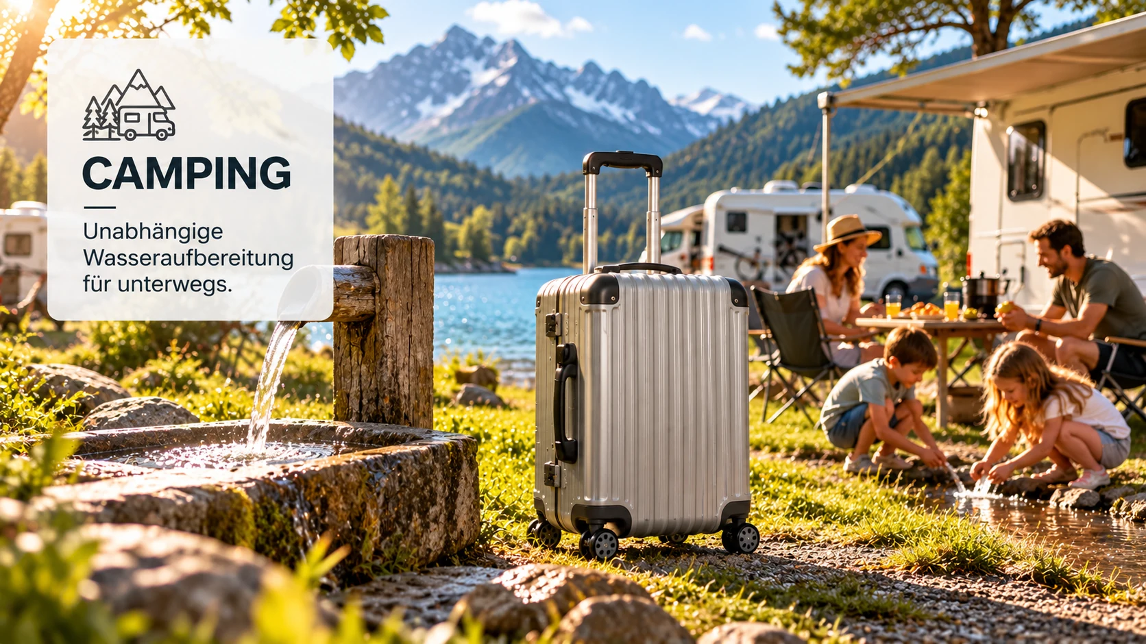 Way-Ja mobile Wasseraufbereitung beim Camping